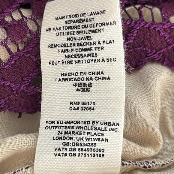 Free People One Million Lovers Lace Mini Dress Burgundy Boho Holiday Party - Picture 6 of 15